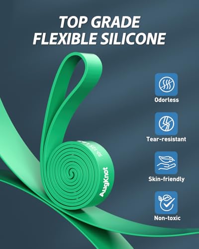 Resistance Bands for Working Out: 5-Levels Exercise Bands Set - Pull Up Assistance Elastic Silicone - Physical Therapy/Training/Stretching- Home Gym for Women and Men