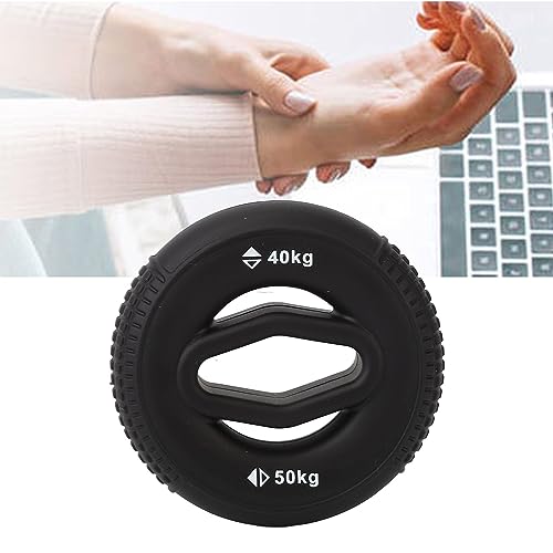 Sonew Hand Grip Strengthener, 40 to 50KG Silicone Grip Trainer Anti Slip Strength Training Ring for Finger and Forearm Exercise Grip Trainer for Rock Climbing