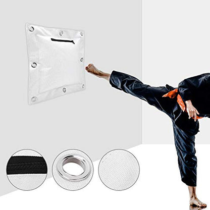 Wing Chun, Wing Chun Wall Punch Canvas Empty Sand Bag Target with Zipper for Boxing Muay Thai Sanda for Wing Chun Or Kung Fu Students(Triple Bag)