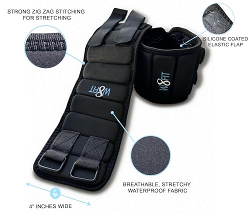 Adjustable Ankle Leg Weights Set of 2 Washable with Removable Weights up to 4.5 LBS