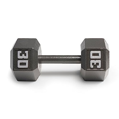 Marcy Cast Iron Hex Dumbbells Collection - Available size from 3-lb to 100-lb, SOLD INDIVIDUALLY - style: 30lbs