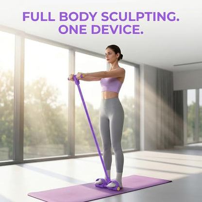 Pedal Resistance Band with Handle, 6-Tube Elastic Foot Pedal Resistance Band, Multifunction Pedal Puller Resistance Band, for Full Body, Waist, Arm, Leg, Abdomen Training