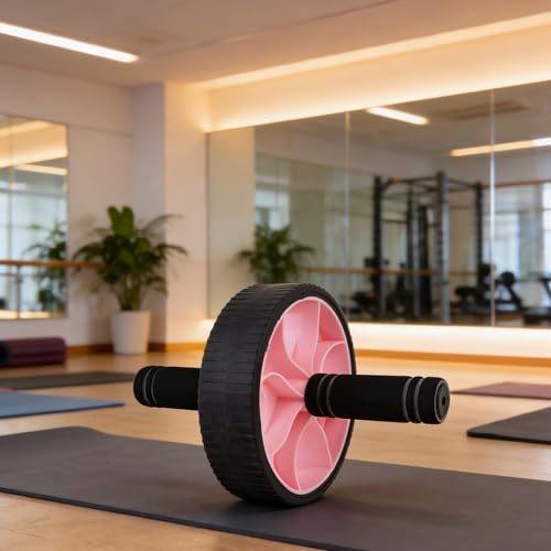 Outanaya Ab Roller Abdominal Wheel Core Training Fitness Equipment Lightweight Portable Exercise Wheel for Home Workout 9.84X6.81X1.69 Inches Build Abs Burn Calories