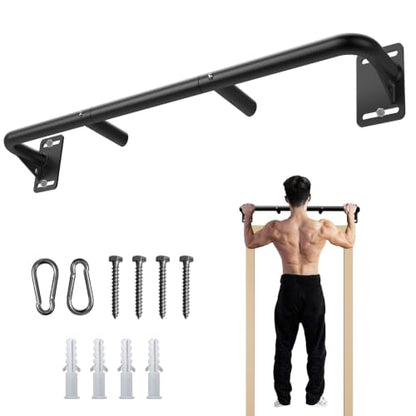 Fitarc Joist Mount Pull Up Bar, Wall Mount Pull Up Bar for Home Gym - color: Wall Mounted for 7-8ft Beams, 32in Span Studs