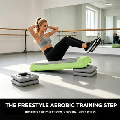 Aerobic Step Platform Height Adjustable Workout Step - color: Double-layer Base-Avocado