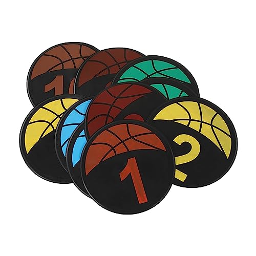 Flat Cones Numbered Spot Markers Set 110 for Soccer Basketball Agility Training – Bright PVC Floor Markers for Sports Drills and Classroom Activities