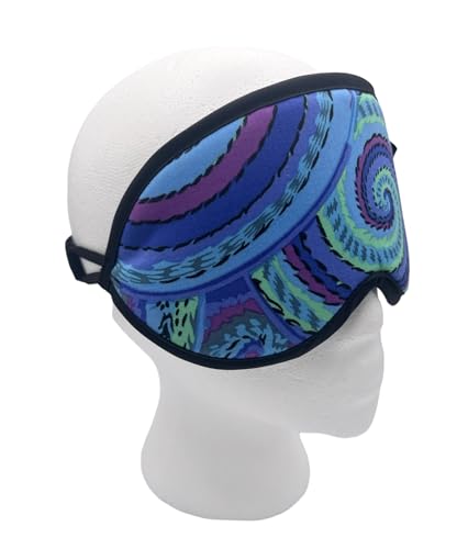 Dream Essentials Dreamland Premium Sleep Mask, Handmade in the USA, Breathable Natural Cotton, Adjustable Strap, Men and Women, Nose Bridge for Light Block, Travel, Yoga, Meditation (Dream Spiral) - color: Dream Spiral