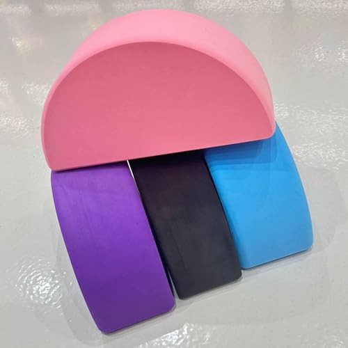 Half Round Yoga Block,Half Moon Balance Block,Multifunctional Exercise Brick Prop AntiSlip for Home Gym Workout Training - color: Blue