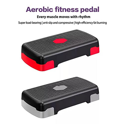 45Cm Adjustable Fitness Pedals Aerobic Step Platform Exercise Board for Home Yoga Pedal Fitness Equipment Exercise Aerobic Step - color: Gray