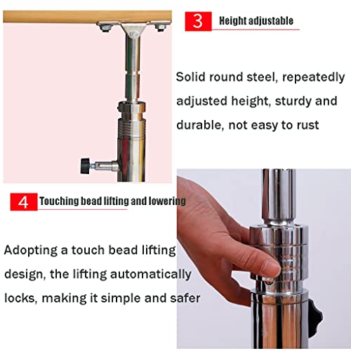 Ballet Barre,Freestanding Dance Stick, Portable Pole Mobile Stretching Dance Bar, Ballet Training Exercise Equipment for Workout ()