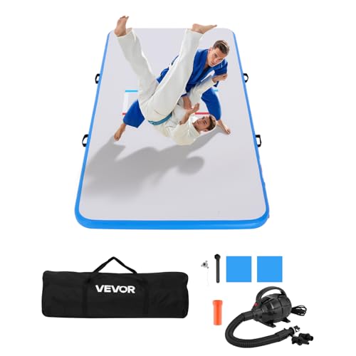 VEVOR Wrestling Mat, Martial Arts Thick Mat for Home Gym Exercise, PVC or Inflatable Training Mats with Circles,for Gymnastics, Tatami, Jiu Jitsu BJJ MMA Judo, Black