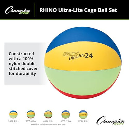 Champion Sports Rhino Lite Cage Ball Set - size: 72-Inch Diameter