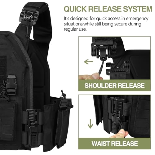 Tactical Vest for Men Weighted Vest Fully Adjustable Outdoor Training Gaming Vests…