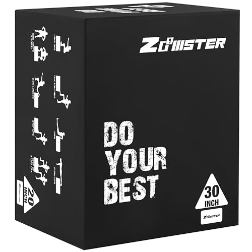 Zoomster 3-in-1 Foam Plyometric Jump Box for Home Gym Jump Training, HIIT, MMA, Weighted Stepup, Push Press and Strength Training
