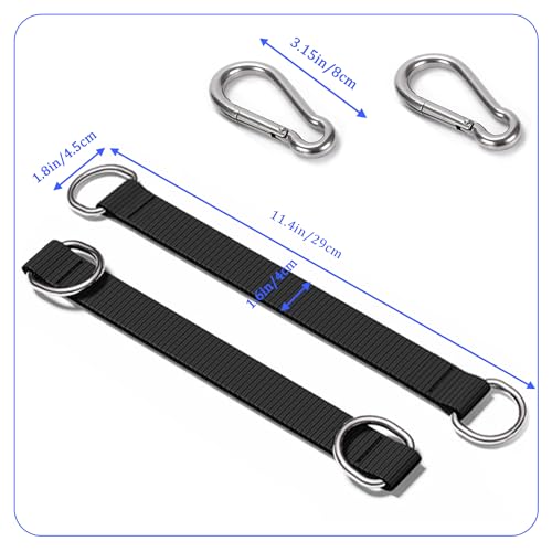 Fitness Pulley Cable Attachments, Tricep Extension Strap Cable Attachments Straps Cable Pulley System Accessories Home Gym Fitness Strap for Greater Range of Motion (Straps)