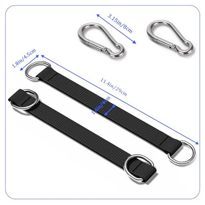 Fitness Pulley Cable Attachments, Tricep Extension Strap Cable Attachments Straps Cable Pulley System Accessories Home Gym Fitness Strap for Greater Range of Motion (Straps)