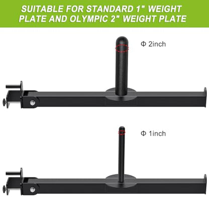 Kipika Power Rack Attachment for 5/8" & 1" Holes - Heavy Duty Home Gym Equipment for 2x2 or 3x3 Squat Rack, Adjustable and Easy to Install - color: 2 x 2 Racks with 1'' Hole