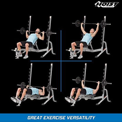 Olympic Weight Bench – 7-Position Adjustable Foldable Strength Training Bench for Flat, Incline & Decline Workouts | Compact Home Gym Bench (Accessories Not Included)