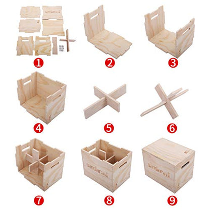 3-in-1 Wooden Plyo Jump Box for Training, Workout Step Platform, Multi-Sided Crossfit Equipment for Exercises of All Skill Levels