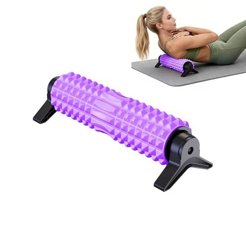 Foam Roller with Detachable Stand, 18” Deep Tissue Massage Roller, Beginner-Friendly Support Design for Muscle Recovery, Home Workout & Fitness - Purple - color: Purple