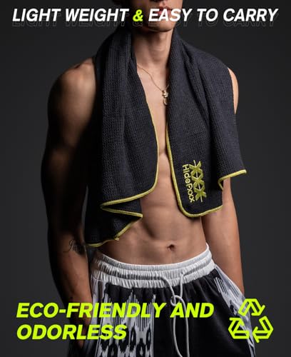 Super Absorbent, Fast Drying Towel - Waffle Weave Sport Towels Gym Towels Workout Sweat Towels for Swimming Beach Hiking Yoga Travel Sports Fitness Towel Duo Set