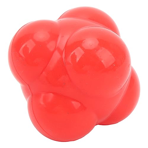 Ball, 6 Sided High Bounce Random Leap Speed Agility Training Equipment, with Durable Silicone for Baseball Soccer Basketball Hand Eye Coordination