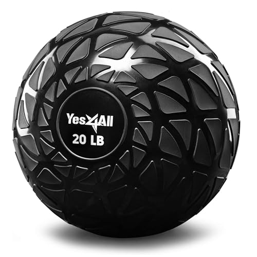 Yes4All Slam Balls, 10-40lb Weighted Ball Weight, Durable PVC Sand Filled Workout Dynamic Slam Ball for Core Strengthen - color: Dynamic, size: 20lbs