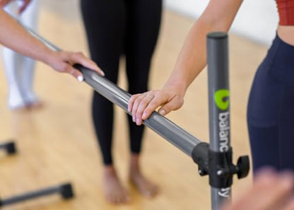 Balanced Body Portable Barre, Pilates Bar, Workout Equipment for Home Gym or Pilates Studio, 4 ft or 6ft, Dark Gray.