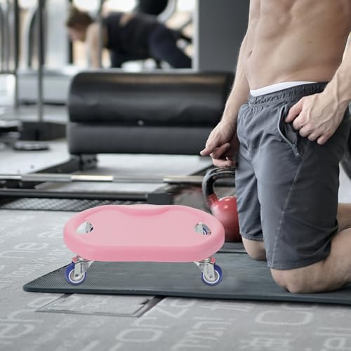 Quiet Fitness Abdominal Training Disc with Comfortable Handle Core Sliders for Home Gym Rolling Workout Equipment for All Levels Pink Silent Design