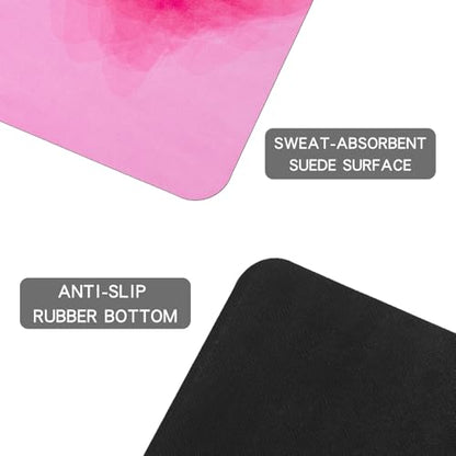 Foldable Yoga Mat, 1.5mm Thick Exercise Yoga Mat With Carry Bag - color: Pink