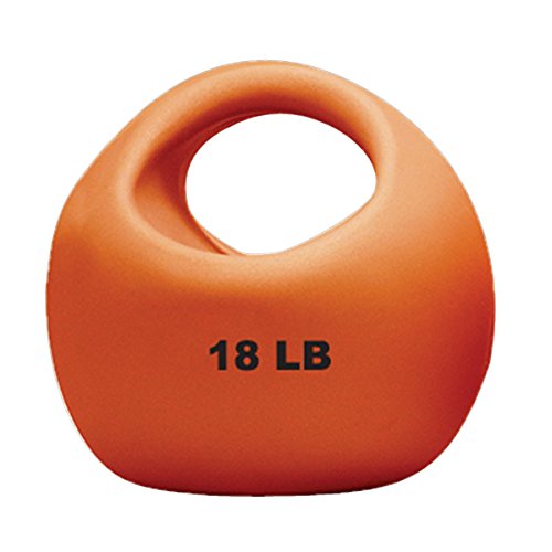 CanDo 10-3298 One Handle Medicine Ball, 18 lb, Gold - size: 18 lbs