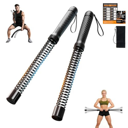 2 in 1 Weighted Ropeless Battle Ropes, Portable Cordless Battle Ropes for Home Gym, Heavy Duty Workout Exercise Rope for Strength Training & HIIT, Fitness Equipment for Men & Women