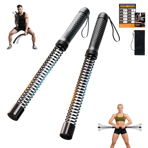 2 in 1 Weighted Ropeless Battle Ropes, Portable Cordless Battle Ropes for Home Gym, Heavy Duty Workout Exercise Rope for Strength Training & HIIT, Fitness Equipment for Men & Women