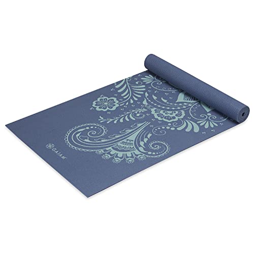Gaiam Yoga Mat - Premium Thick Non Slip Exercise & Fitness Mat for All Types of Yoga, Pilates & Floor Workouts - color: High Tide Swirl