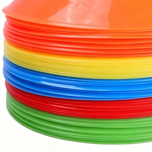 Soccer Cones for Training, Portable Stackable Multifunctional Equipment - Soccer Cones with Holder,for Football Basketball Baseball Training Practice Drills Workout