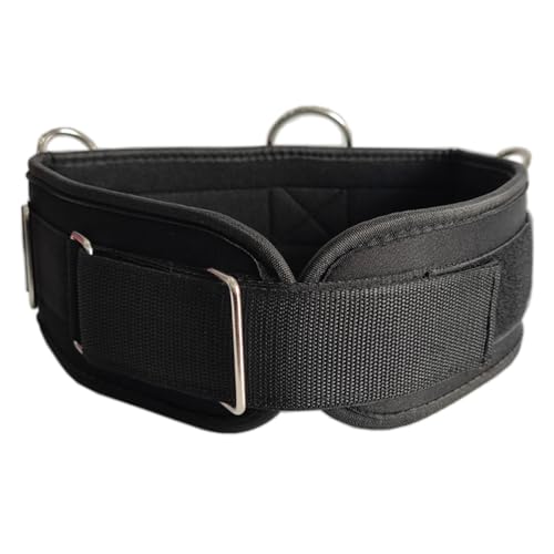 Fitness Resistance Belt Multi Functional Fitness Belt with 5 Rings for Weight Training and Resistance Training of Load Carrying Pull Up Belt Squat