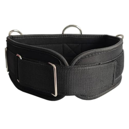Fitness Resistance Belt Multi Functional Fitness Belt with 5 Rings for Weight Training and Resistance Training of Load Carrying Pull Up Belt Squat