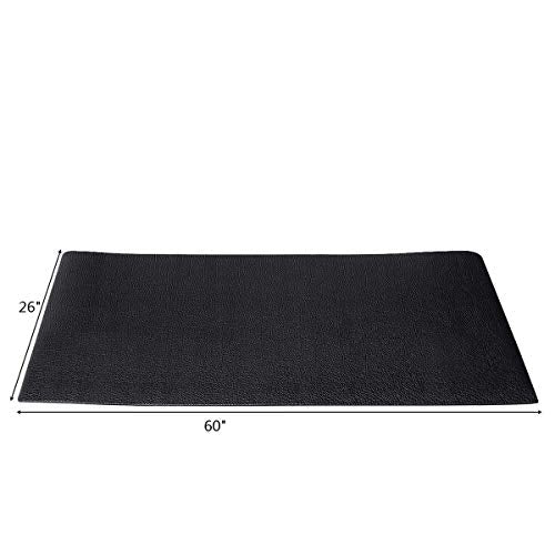 Goplus Thicken Treadmill Mat for Hardwood Floors High Density Waterproof PVC, Floor Protector Pad for Exercise Equipment for Home and Gym Use, Large Size - style: 5' x 2' x 0.2''