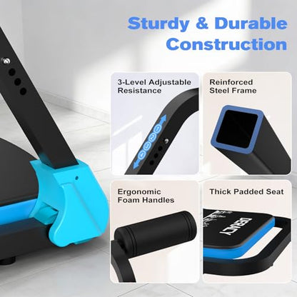 DERACY Sit Up Exercise Equipment, Adjustable Ab Machine, Multi-Functional Sit Up Machine, Ab Workout Equipment, Ab Trainer Machine for Women Men - color: BLUE