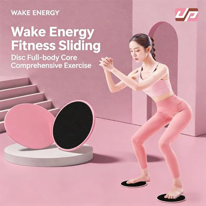 2-Pack Core Sliding Discs | Dual-Sided Workout Sliders for Carpet & Hardwood Floors, Fitness Exercise Pads for Home Gym