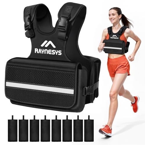 Adjustable Weighted Vest Women Men,1-12/1-20/1-30 LBS Weight Vests with Adjustable Shoulder Strap, 8 Ironsand, Large Pocket, Reflective Strip,Weighted Vest Men and Women for Workout, Strength Training