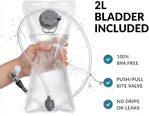Cooling Hydration Vest with Cooling Packs, 2L BPA-Free Water Bladder, Lightweight Running Vest for Hiking, Cycling & Marathon Training - color: Charcoal Gray