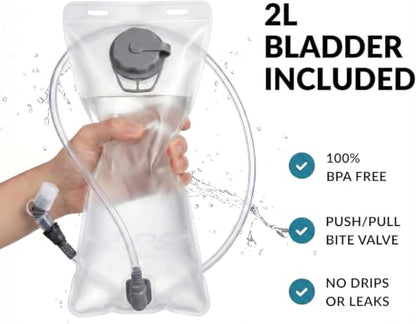 Cooling Hydration Vest with Cooling Packs, 2L BPA-Free Water Bladder, Lightweight Running Vest for Hiking, Cycling & Marathon Training - color: Charcoal Gray