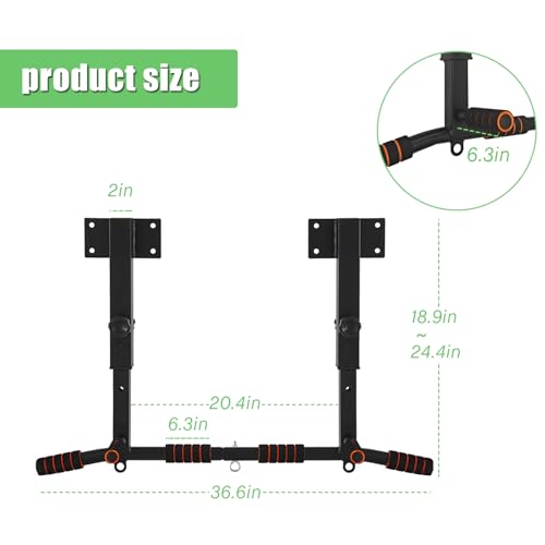 Wall Mount Pull Up Bar Wall Mounted Body Press Pull Up Bar Gym Chin-Up for Upper Body Workout