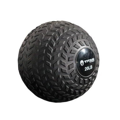 Titan Fitness Rubber Tread Slam Ball, Dead Bounce, Weight Workout - Throw, Catch, Slam, Twist - style: 20 lb