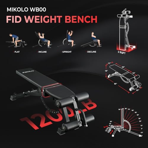 Mikolo 2" x 2" Folding Wall Mounted Squat Rack, 1000 Pounds Capacity Power Rack with Pull Up Bar, J Hooks and Other Attachments, Space-Saving Home Gym - color: Red, style: Home Gym Package (230 LBS)