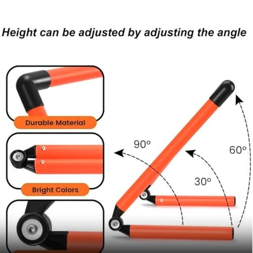 Speed Hurdles 2-Pack, Adjustable Agility Training Equipment for Plyometric Drills, Lightweight Foldable Design for Sports