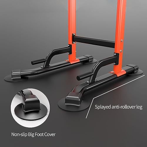 Z ZHICHI Pull-Up Dip Station Pull-Up Chin-Up Weight Capacity 350LBS - color: orange