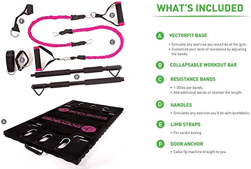 BodyBoss Home Gym 2.0 - Full Portable Gym Home Workout Package, Includes a Set of Resistance Bands (2) - Collapsible Resistance Bar, Handles + More- Full Body Workouts for Home, Travel or Outside