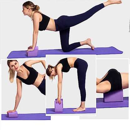 Muka Yoga Blocks 4x6x9 Inch, High Density EVA Foam Yoga Brick for Meditation, Pilates - color: Red, size: 2 pack
